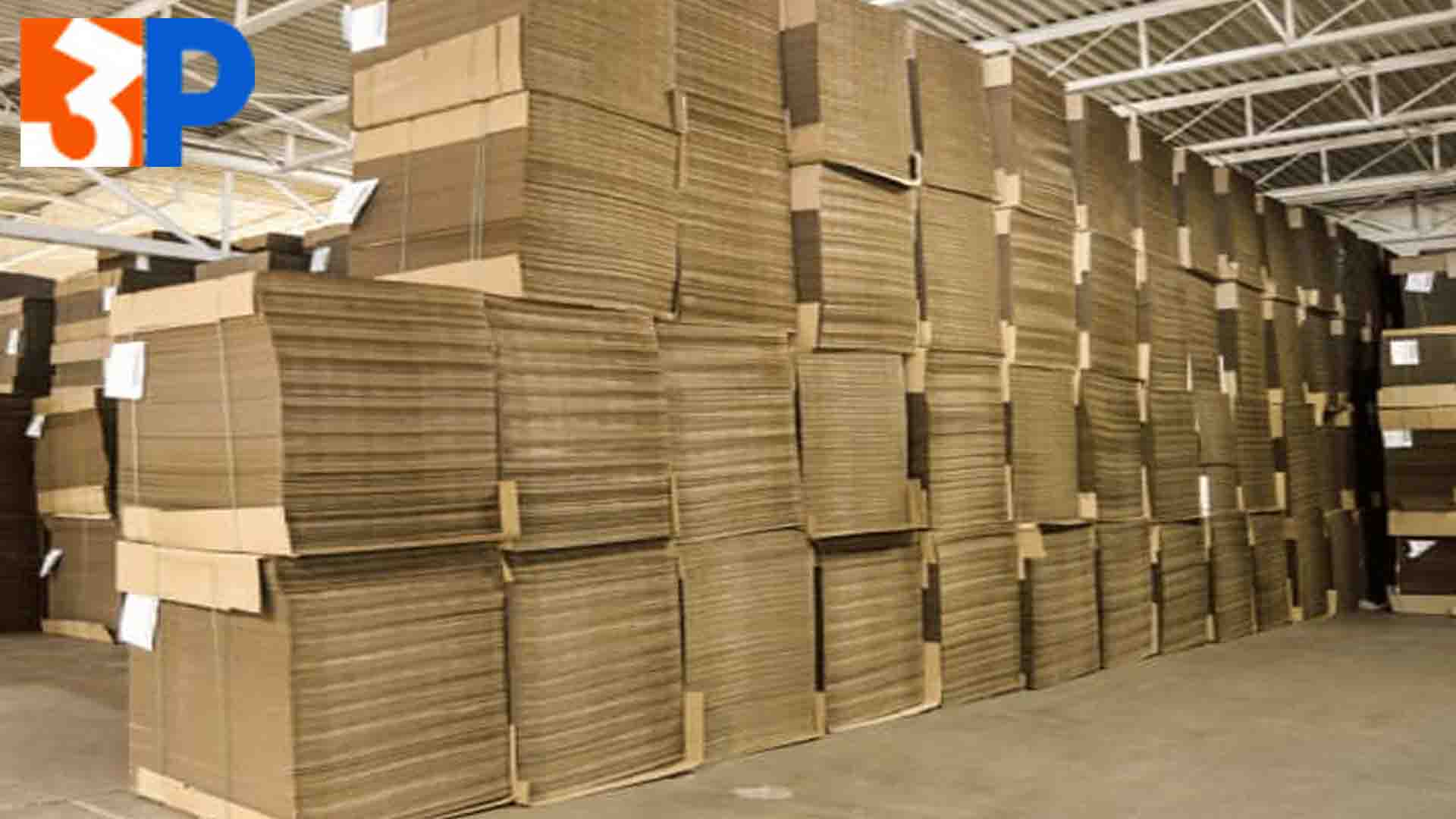 A large stack of cardboard boxesDescription automatically generated